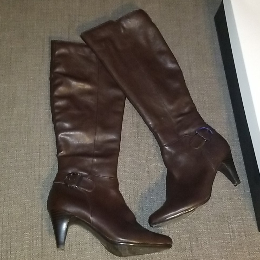 Brown tall boots